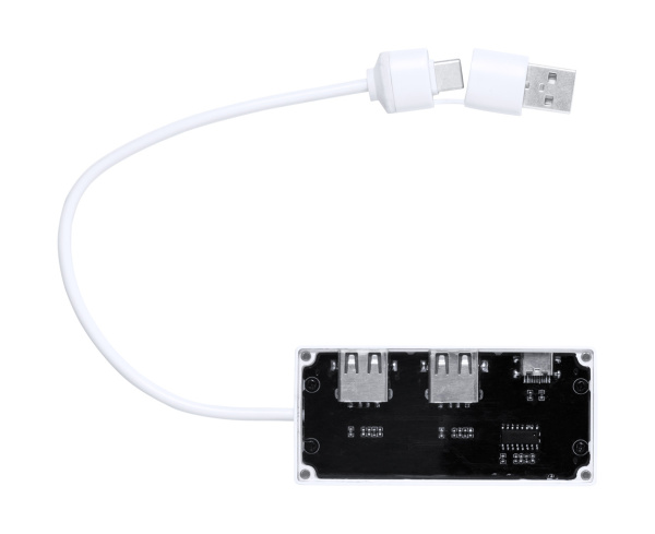 Brante transparentný USB hub 1