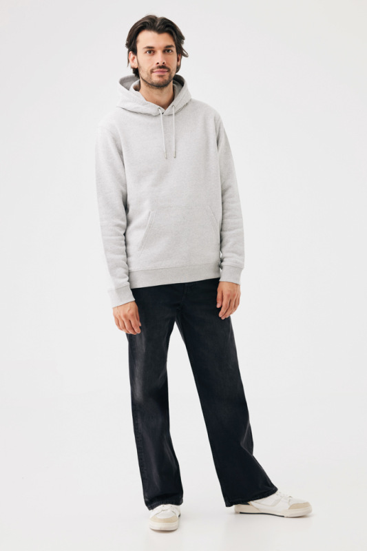 IQONIQ Joshua Unisex mikina s kapucňou z rec. bavlny light heather grey XXXL 5