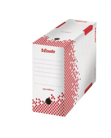 Archívny box, A4, 150 mm, recyklovaný kartón, ESSELTE "Speedbox", biely
