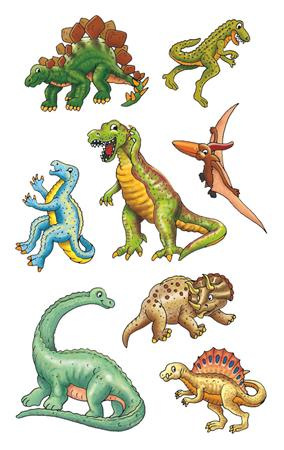 Nálepky, papier, 3 hárky, 76x120 mm, AVERY ZWECKFORM, "Z-Design No.53145", dinosaury 2