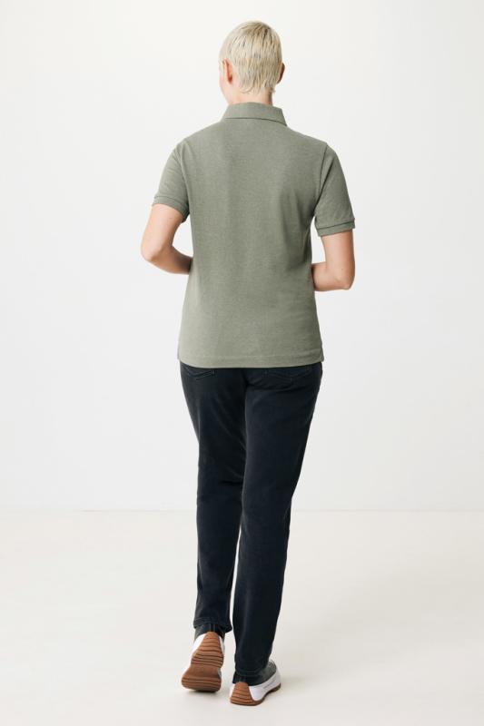 Polo tričko IQONIQ Yosemite z recykl. bavlny heather green XXS 6