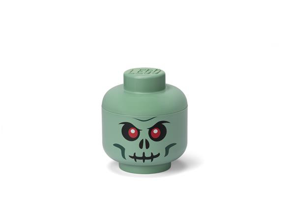 Úložný box, malý, hlava, LEGO, Green Skeleton 1