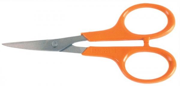 Manikúrové nožnice, 10 cm, zahnuté, FISKARS "Classic", oranžová