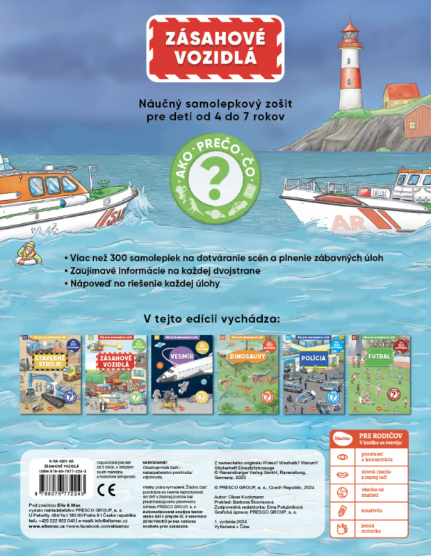 Môj prvý samolepkový zošit – ZÁSAHOVÉ VOZIDLÁ 4