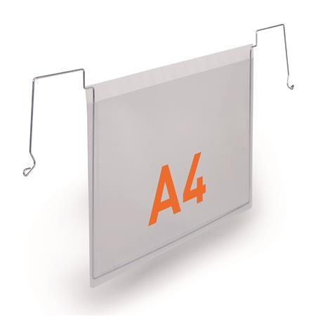 Logistické vrecko, s drôtikom, A4, hotizontálne, PP, DURABLE "HARD COVER", priehľadné 1
