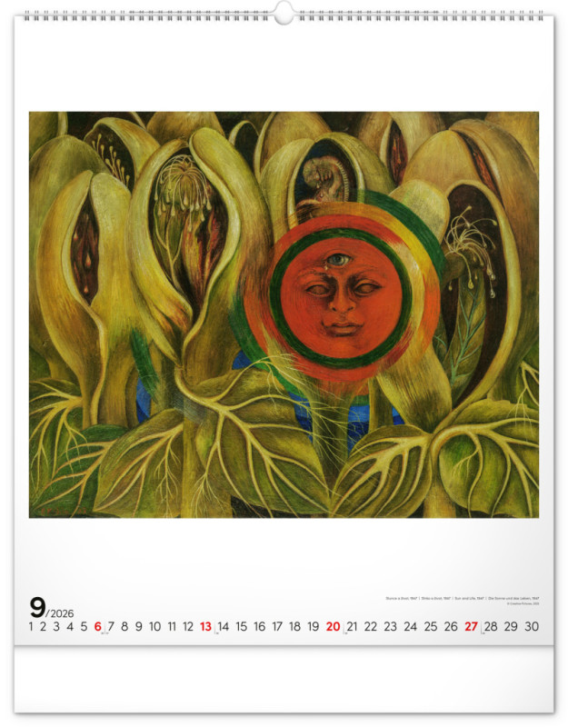 NOTIQUE Nástenný kalendár Frida Kahlo 2026, 48 x 56 cm 9
