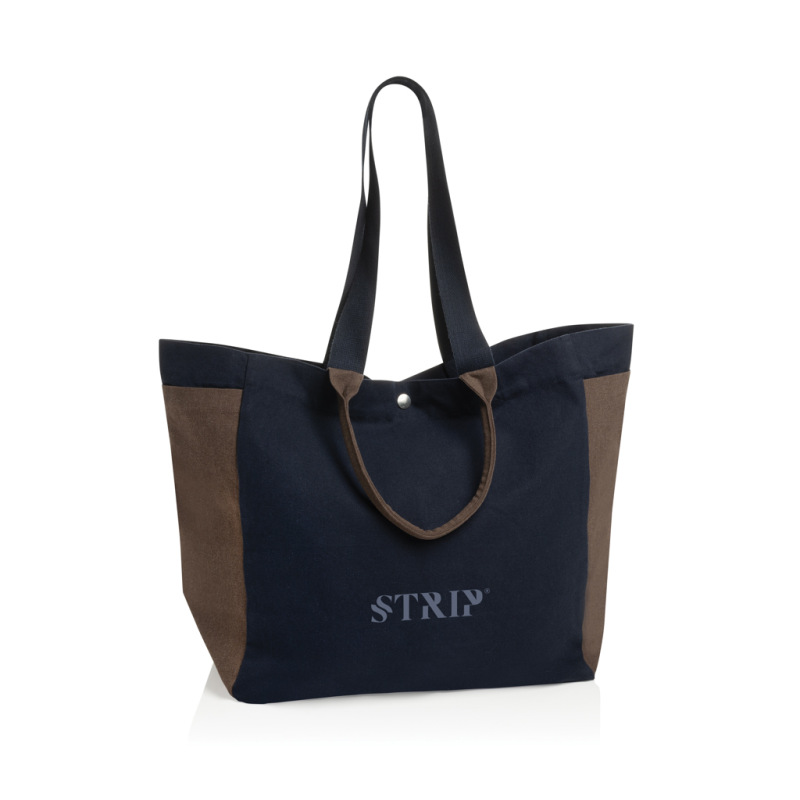BEAU AWARE™ všestr. shopper taška z 400 gsm recykl. plátna námornícka modrá 3
