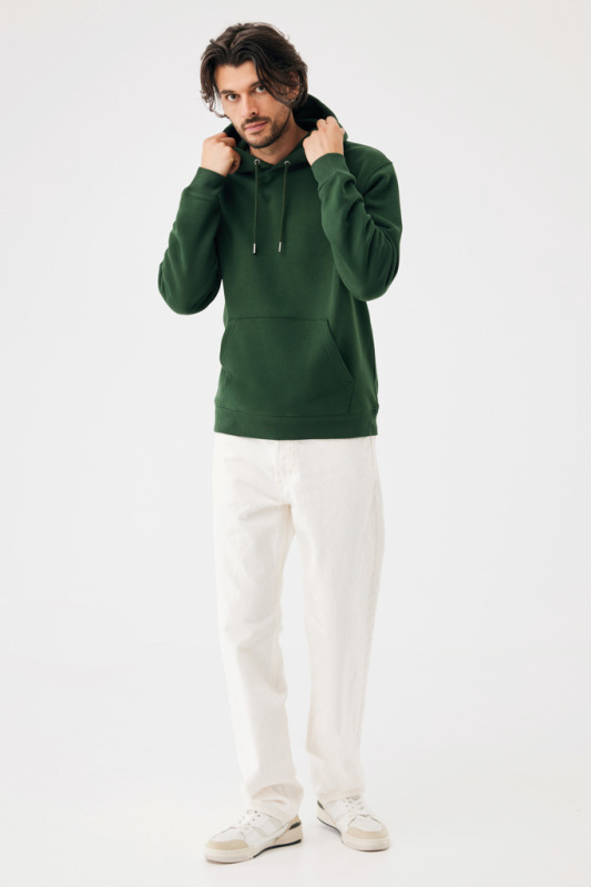 IQONIQ Joshua Unisex mikina s kapucňou z rec. bavlny forest green XXL 10