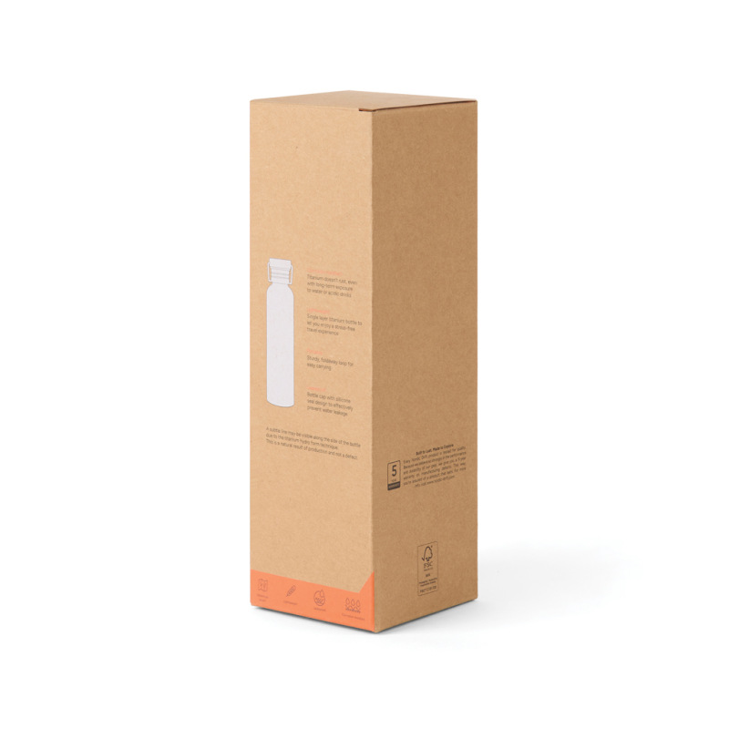 Nordic Drift Trail Ultra Ľahká Titánová Fľaša na vodu 600 ml strieborná 4