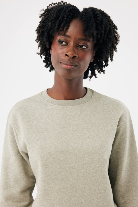 IQONIQ Toria Unisex mikina s okrúhl. výstrihom z rec. bavlny light heather green M 14