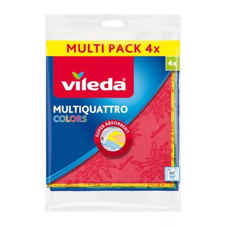 Utierka, s mikrovláknom, 4 ks, VILEDA "Multi Quattro" 1