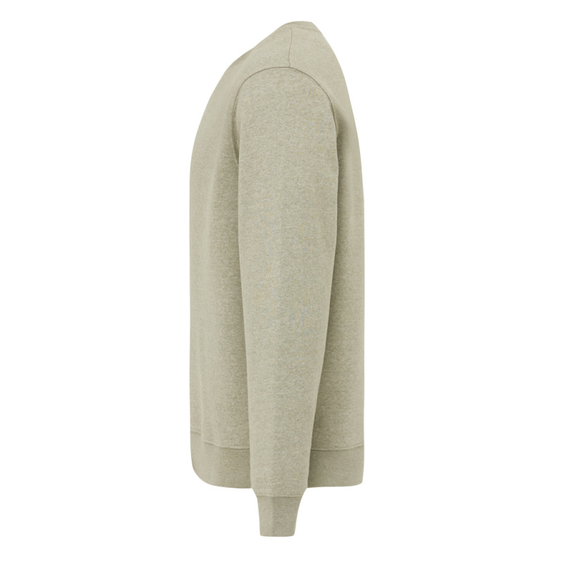 IQONIQ Toria Unisex mikina s okrúhl. výstrihom z rec. bavlny light heather green XS 3
