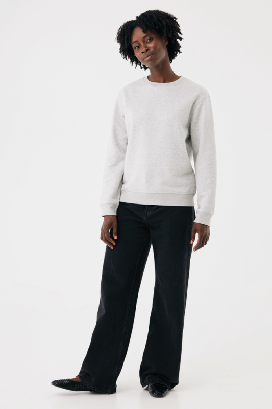 IQONIQ Toria Unisex mikina s okrúhl. výstrihom z rec. bavlny light heather grey XS 5
