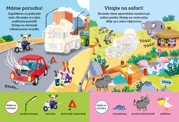 BRUMKO ROZUMKO: SPOZNÁVAME DOPRAVNÉ PROSTRIEDKY – Samolepková knižka 2