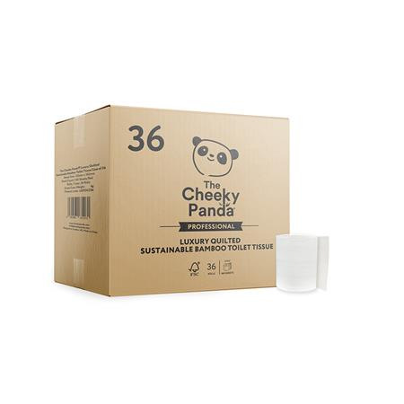 Toaletný papier, bambusový, 3-vrstvový, malý kotúč, 36 kotúčov, CHEEKY PANDA, biely