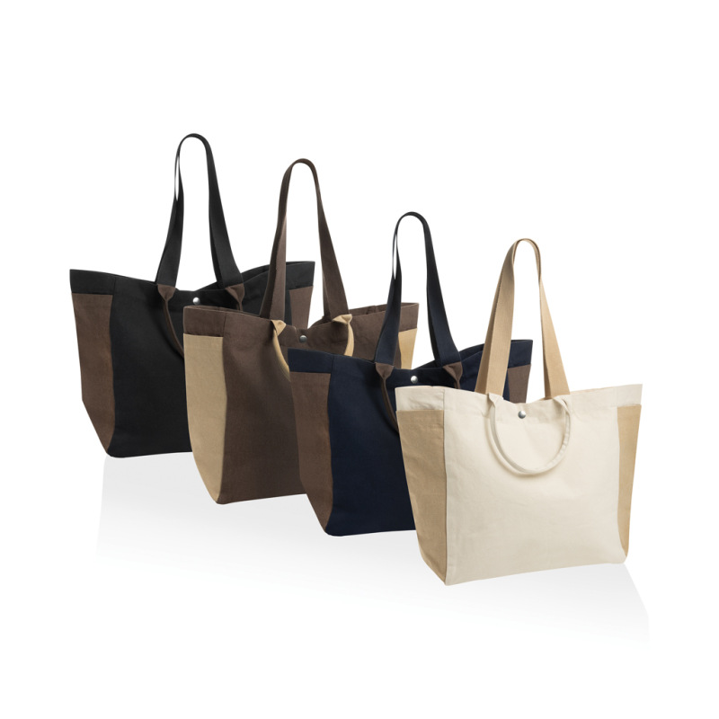 BEAU AWARE™ všestr. shopper taška z 400 gsm recykl. plátna čierna 4