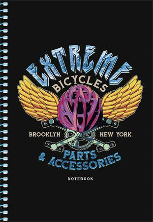 Špirálový zošit, A5, štvorčekový, 80 listov, SHKOLYARYK " Skate board", mix 8