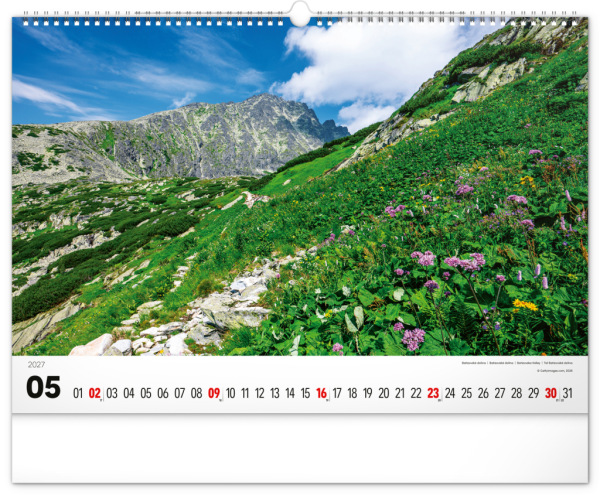 NOTIQUE Nástenný kalendár Magické Tatry 2027, 48 x 33 cm 5