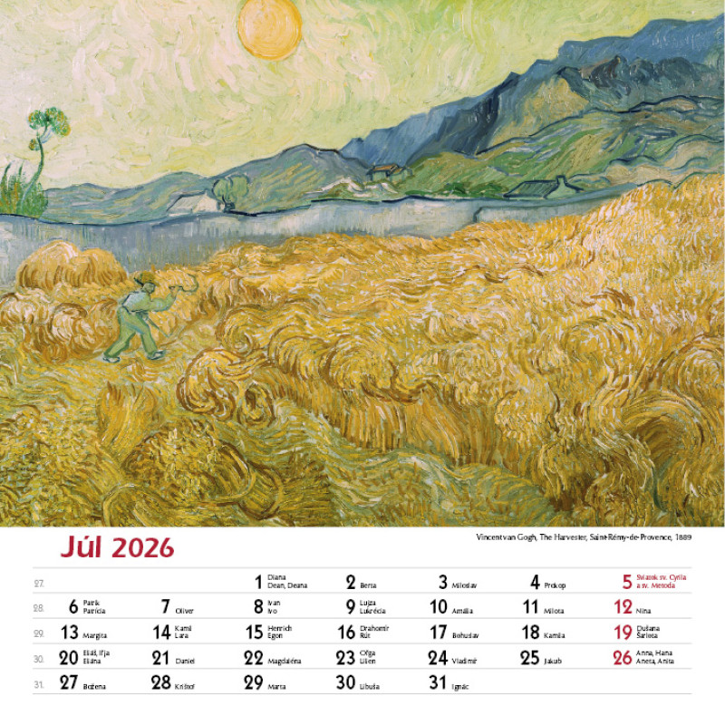 Nástenný kalendár Impresionisti 2026 7