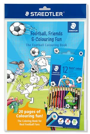 Farebné ceruzky, sada, šesťhranné, s omaľovánkou, STAEDTLER "Noris® Colour 185", 12 farieb 2