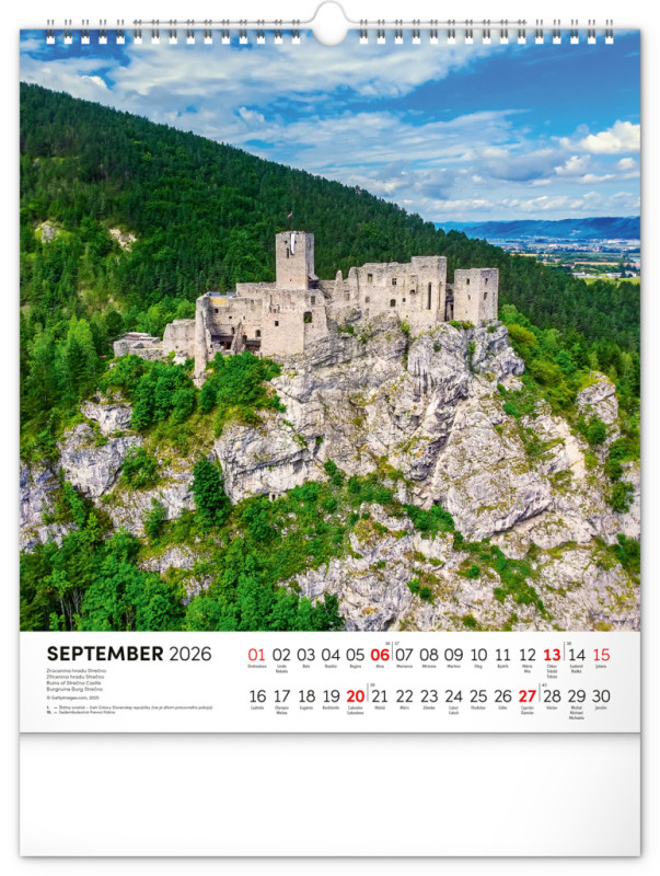 NOTIQUE Nástenný kalendár Čarokrásne Slovensko 2026, 30 x 34 cm 9