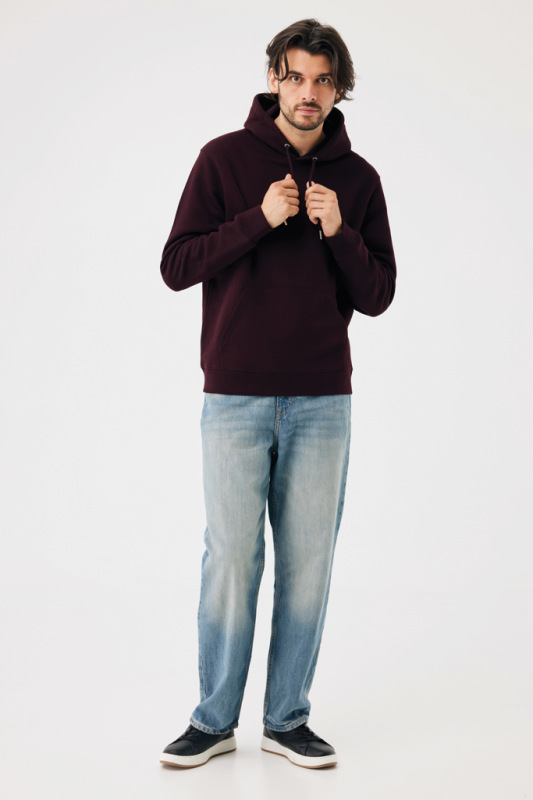 IQONIQ Joshua Unisex mikina s kapucňou z rec. bavlny merlot XS 10
