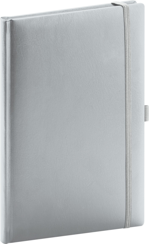 NOTIQUE Notes Balacron, strieborný, bodkovaný, 15 x 21 cm