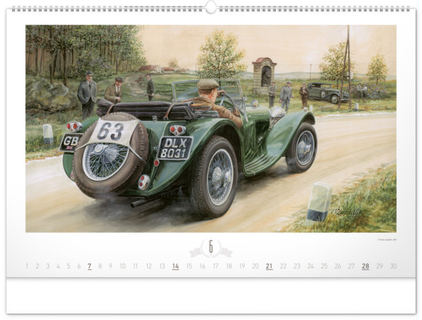 NOTIQUE Nástenný kalendár Oldtimers – Václav Zapadlík 2026, 64 x 42 cm 6