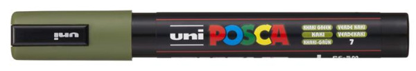 Dekoračný popisovač, 1,8-2,5 mm, UNI "Posca PC-5M", khaki