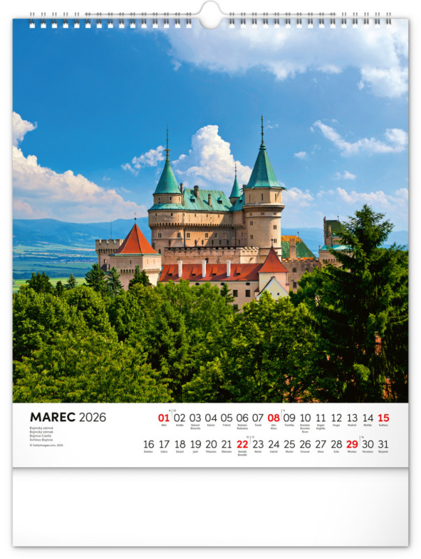 NOTIQUE Nástenný kalendár Čarokrásne Slovensko 2026, 30 x 34 cm 3