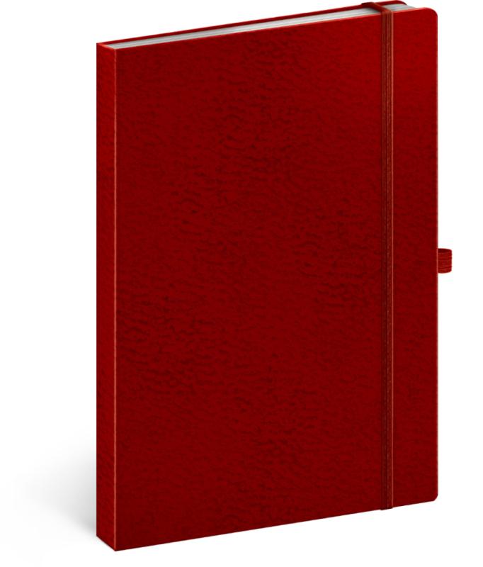 NOTIQUE Notes Vivella Classic červený/červený, linajkovaný, 15 x 21 cm