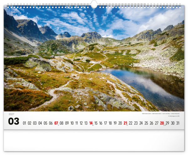 NOTIQUE Nástenný kalendár Magické Tatry 2027, 48 x 33 cm 3