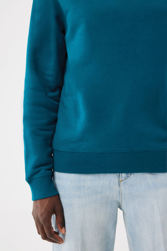 IQONIQ Toria Unisex mikina s okrúhl. výstrihom z rec. bavlny dark teal S 9