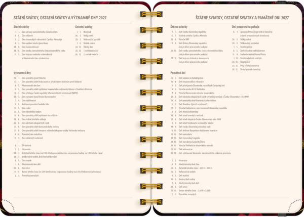 NOTIQUE Špirálový 18-mesačný diár Petito – Rudé kvety 2026/2027, 13 x 18 cm 4