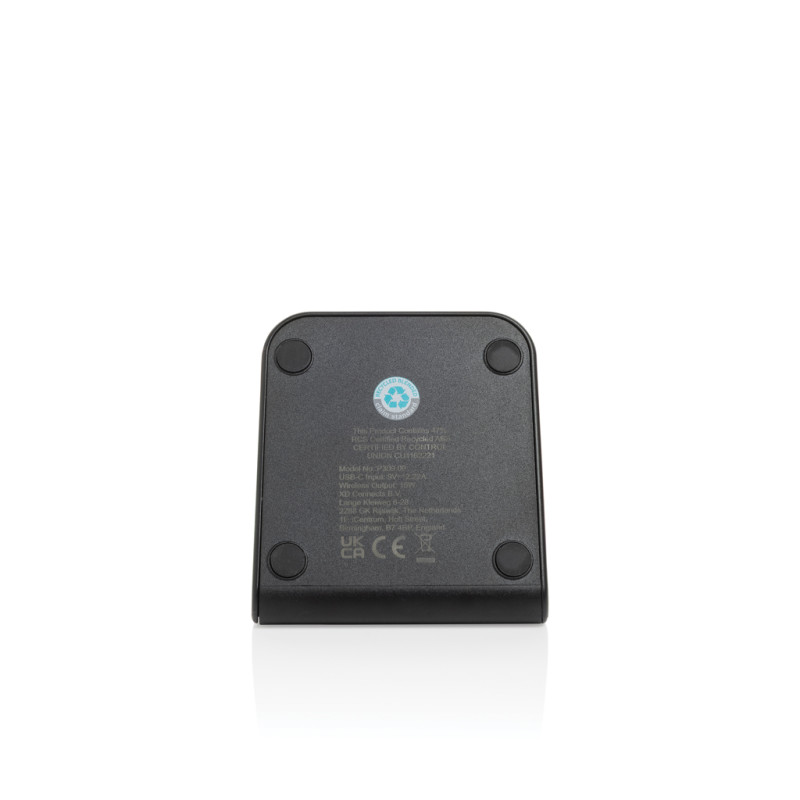 VoltPerch bezdrôtová magn. nabíjačka 15W z rec. RCS plastu čierna 4