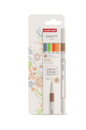 Sada linerov, 0,4 mm, UNI „Emott Natural“, 5 rôznych farieb