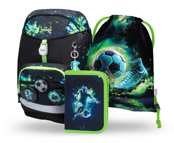BAAGL SADA 3 Airy Plus Futbal: batoh, peračník, vrecko