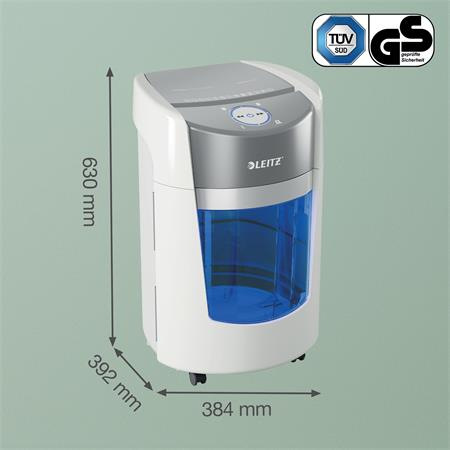 Skartovací stroj, mikrokonfety, 8 listov, LEITZ "IQ OptiMax Small Office 350 P5" 3