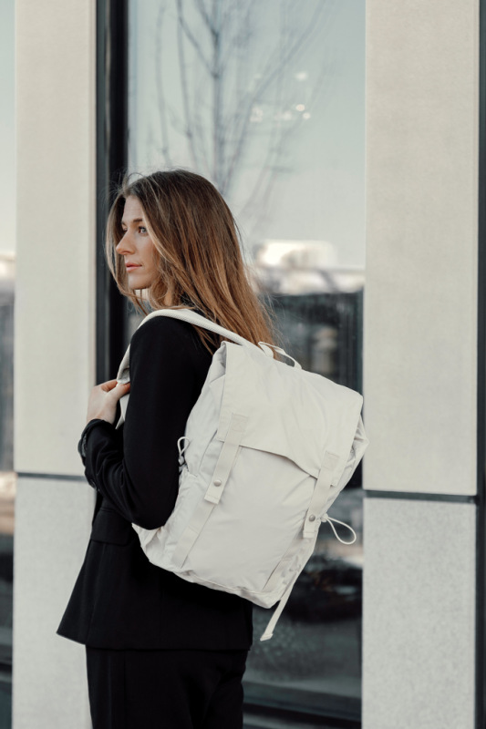 KENTO URBAN RCS recyklovaný nylonový každodenný batoh béžová 8