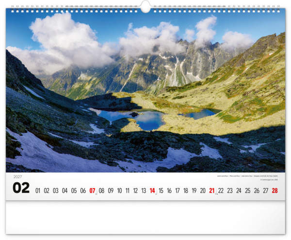 NOTIQUE Nástenný kalendár Magické Tatry 2027, 48 x 33 cm 2