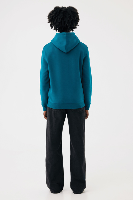 IQONIQ Joshua Unisex mikina s kapucňou z rec. bavlny dark teal S 14