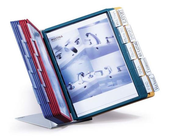 Stolný stojan na prezentačné tabule, s 20 prezentačnými tabuľami, DURABLE "VARIO®", mix fa 2