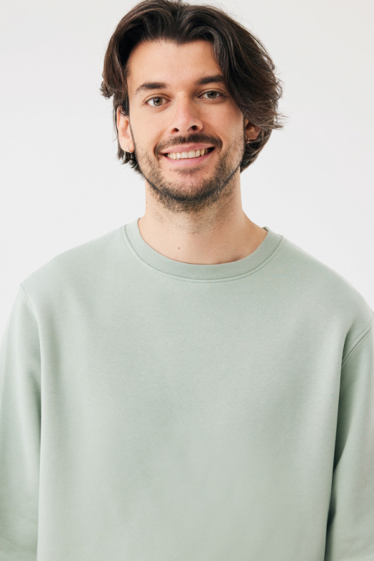 IQONIQ Toria Unisex mikina s okrúhl. výstrihom z rec. bavlny Iceberg green S 8