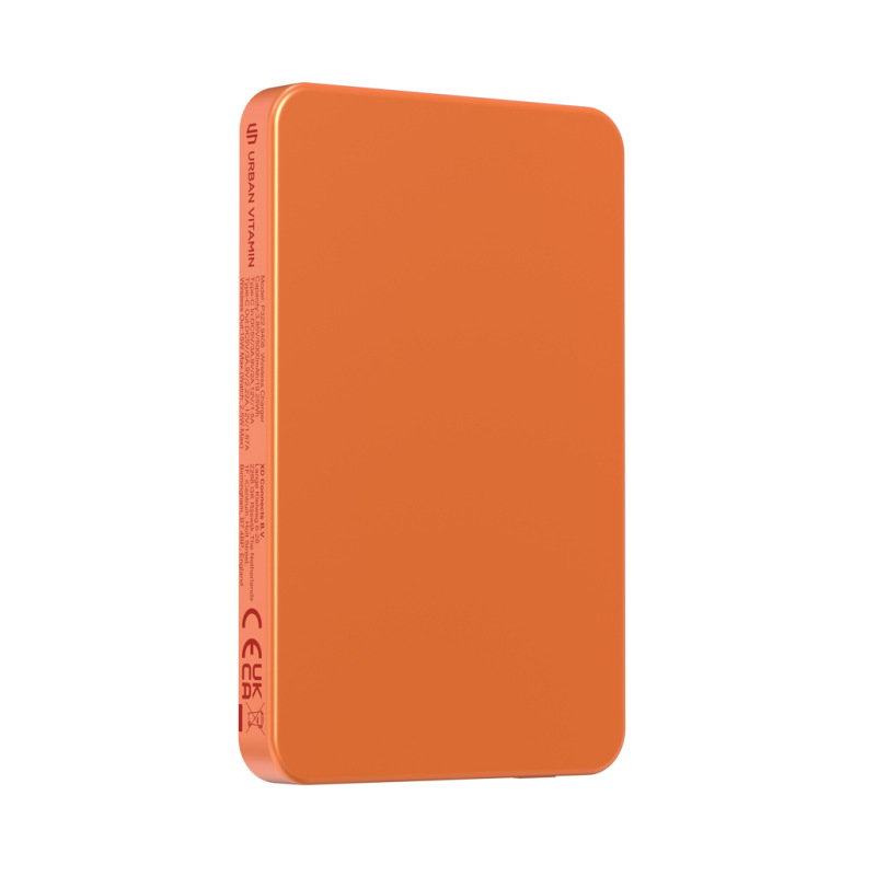 Urban Vitamin Marin 5000 mAh magnet. 15 W bezd. powerbanka oranžová 5