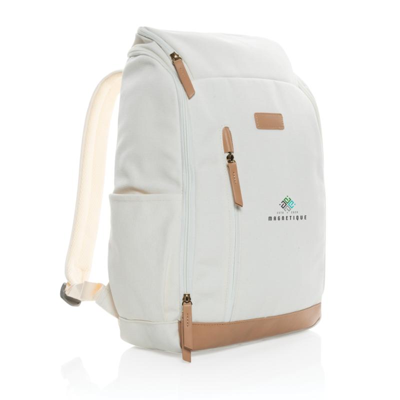 Batoh na 15" notebook Impact z 16 oz. recykl. canvas AWARE™ off white 8