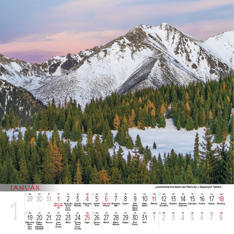 Nástenný kalendár Tatry 2026 13