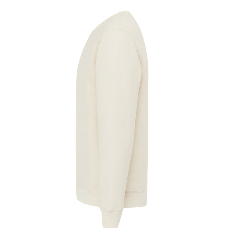IQONIQ Toria Unisex mikina s okrúhl. výstrihom z rec. bavlny natural raw M 3