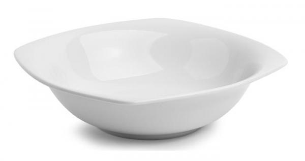Miska na polievku, porcelán, hranatá , 17 cm, 6 ks, ROTBERG, "Quadrate", biela