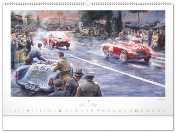NOTIQUE Nástenný kalendár Oldtimers – Václav Zapadlík 2026, 64 x 42 cm 7