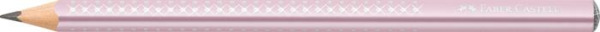 Grafitová ceruzka, B, trojhranná, FABER-CASTELL "Sparkle Jumbo", kovovo ružová 2